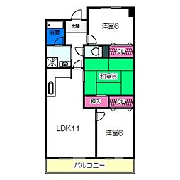 メゾンリーガル48 3LDKの間取図画像