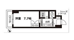 ローズウッド・ハイツ門前仲町 1Kの間取図画像