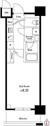 MAINSTAGE菊川 1Kの間取図画像
