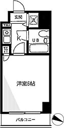 サンプラザ南林間 1Kの間取図画像