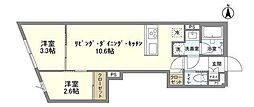 GrandeIkebukurohoncho 2LDKの間取図画像