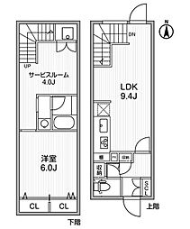 リーガランド神楽坂 1SLDKの間取図画像