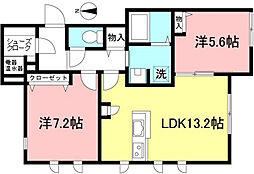 Ｃａｓｔｌｅ　Ｓｅｉｊｏ　III 1階2LDKの間取り