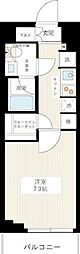 AZEST北赤羽 1Kの間取図画像