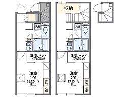 レオパレスCECILCOURT 1Kの間取図画像