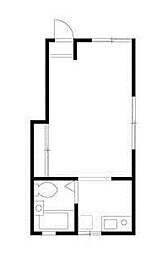 Ys House 1階ワンルームの間取り
