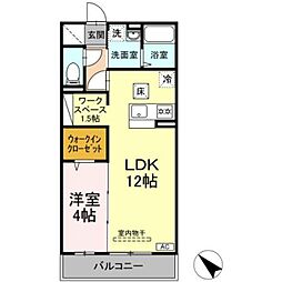 モナリエ 1LDKの間取図画像