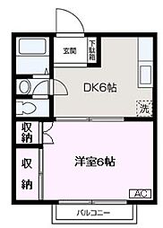 アーバンライフ1 1DKの間取図画像