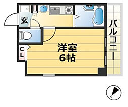 神戸高速東西線 花隈駅 徒歩5分の賃貸マンション 3階1Kの間取り