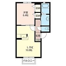 カーサ・エクセルＤ 00105 ｜ 群馬県伊勢崎市田部井町３丁目2183-1（賃貸アパート1LDK・1階・41.32㎡） その2