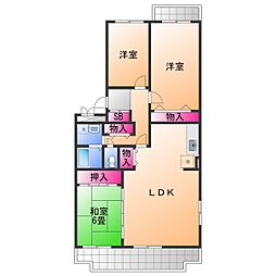 パティオ岸和田 3LDKの間取図画像