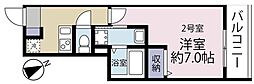 VINES海老名 1Kの間取図画像