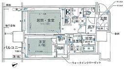グランドシティタワー池袋 1LDKの間取図画像