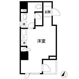 シャンブリーズ三越前 501 5階ワンルームの間取り