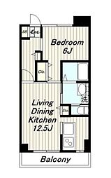 アルベールＦ 3階1LDKの間取り