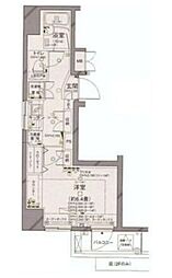 パレステュディオ文京根津 6階1Kの間取り