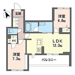 アルフラット弐 2LDKの間取図画像