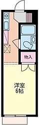 パークサイド 1Kの間取図画像