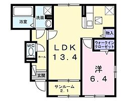 RuscelleI 1LDKの間取図画像