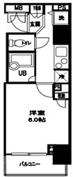 ドルチェ日本橋浜町・壱番館 1Kの間取図画像
