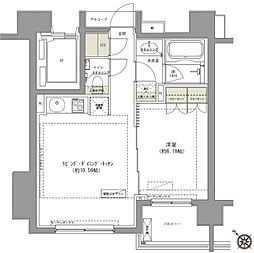 ガーデニア赤坂 1LDKの間取図画像