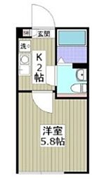 アザーレ・ターコイズ 1階1Kの間取り