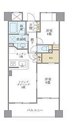 エーデルブルク 3階2LDKの間取り