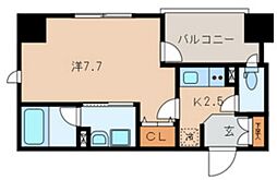 JR総武線 平井駅 徒歩4分の賃貸マンション 2階1Kの間取り