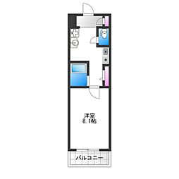 フォレストインサイド2 1Kの間取図画像