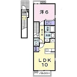 レーベン古正寺 1LDKの間取図画像
