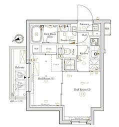 HY's新江古田 2Kの間取図画像