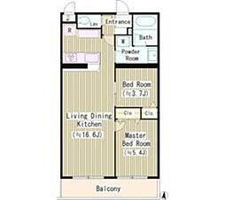 フェアフォレスト540 2LDKの間取図画像