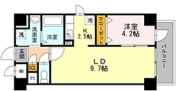 阪急宝塚本線 三国駅 徒歩1分の賃貸マンション 6階1LDKの間取り