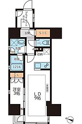 JR山手線 駒込駅 徒歩11分の賃貸マンション 10階1LDKの間取り