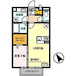 南海線 紀ノ川駅 徒歩19分の賃貸アパート 2階1LDKの間取り