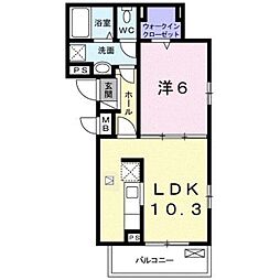 南海線 羽衣駅 徒歩11分の賃貸アパート 1階1LDKの間取り