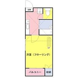 リヴィエール江戸川 1Kの間取図画像
