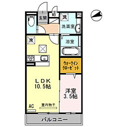 Osaka Metro千日前線 北巽駅 徒歩13分の賃貸アパート 1階1LDKの間取り