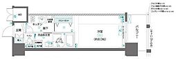 ZOOM東陽町 1Kの間取図画像