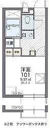 レオパレスエスペーロ 1Kの間取図画像
