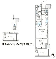 ロイヤルパークス赤羽サウス 1LDKの間取図画像