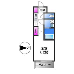 Osaka Metro中央線 長田駅 徒歩7分の賃貸マンション 9階1Kの間取り