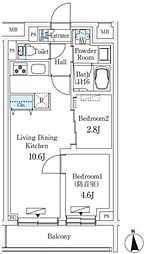 PLANE SOCIE SAKURADAI 3階2LDKの間取り