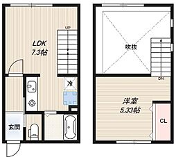 ルクレ西新宿2 1LDKの間取図画像