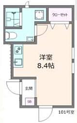 アーバンフォレスト中野 ワンルームの間取図画像