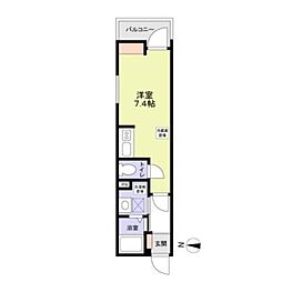 Ｆｉｋａ　大宮日進 1階ワンルームの間取り