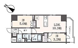 デュオステージ相模大野 2LDKの間取図画像
