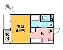 ハイム・ウリンボー 1Kの間取図画像