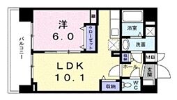 都営浅草線 浅草駅 徒歩5分の賃貸マンション 7階1LDKの間取り