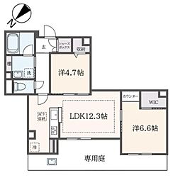 グルースコンコルディア 2LDKの間取図画像